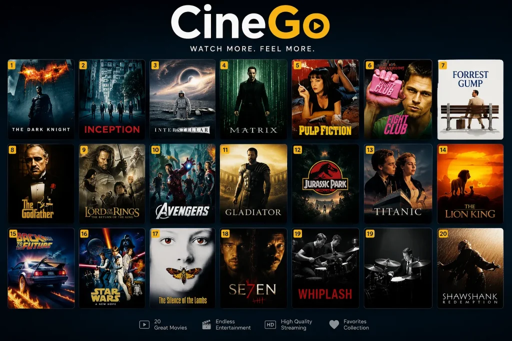 Cinego watching movies and TV series banner
